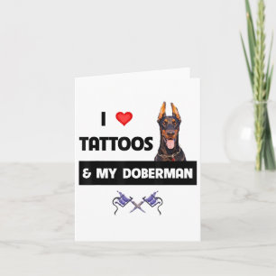 I Kärlek Tattoos och min Doberman Pinscher Hund Ta Kort