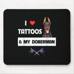 I Kärlek Tattoos och min Doberman Pinscher Hund Ta Musmatta