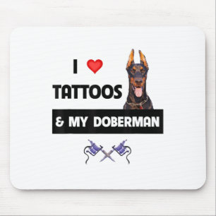 I Kärlek Tattoos och min Doberman Pinscher Hund Ta Musmatta