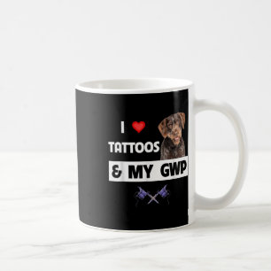 I Kärlek Tattoos och min GWP-tyske Wirehved Pointe Kaffemugg