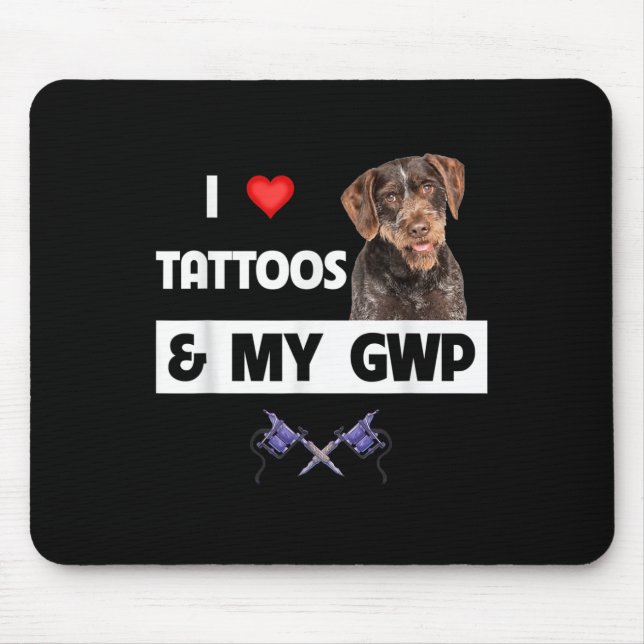I Kärlek Tattoos och min GWP-tyske Wirehved Pointe Musmatta (Framsidan)