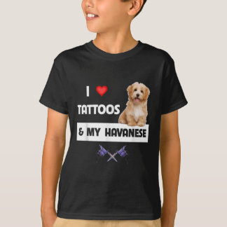 I Kärlek Tattoos och min Havanese Hund Mamma Pappa T Shirt