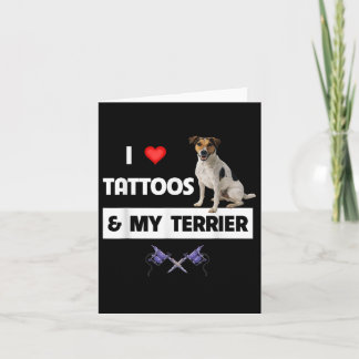 I Kärlek Tattoos och min Jack Russell Terrier Hund Kort