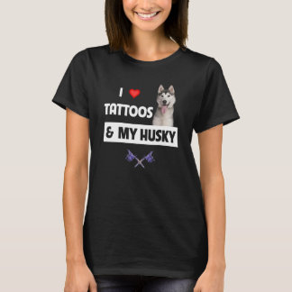 I Kärlek Tattoos och My Husky Mamma Pappa Siberian T Shirt