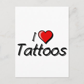 I Kärlek Tattoos Vykort