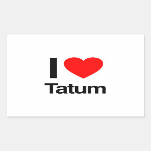 i kärlek tatum rektangulärt klistermärke