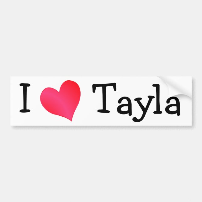 I Kärlek Tayla Bildekal (Framsidan)
