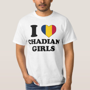 I kärlek Tchadiska flickor T-shirt