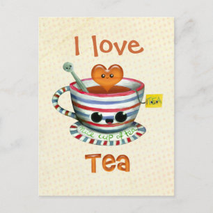 I kärlek Tea Vykort