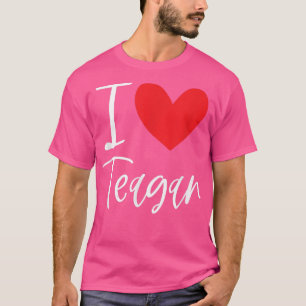 I Kärlek Teagan Namn Personlig Girl Woman BFF Fri T Shirt
