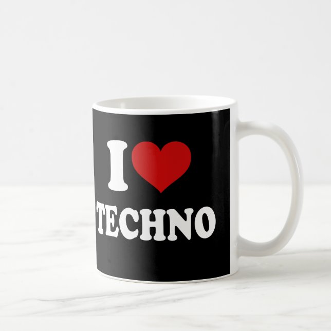 I Kärlek Techno Kaffemugg (Höger)