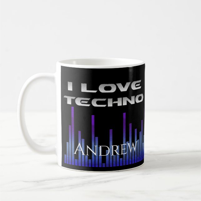 I kärlek Techno Kaffemugg (Vänster)