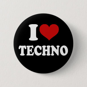 I Kärlek Techno Knapp