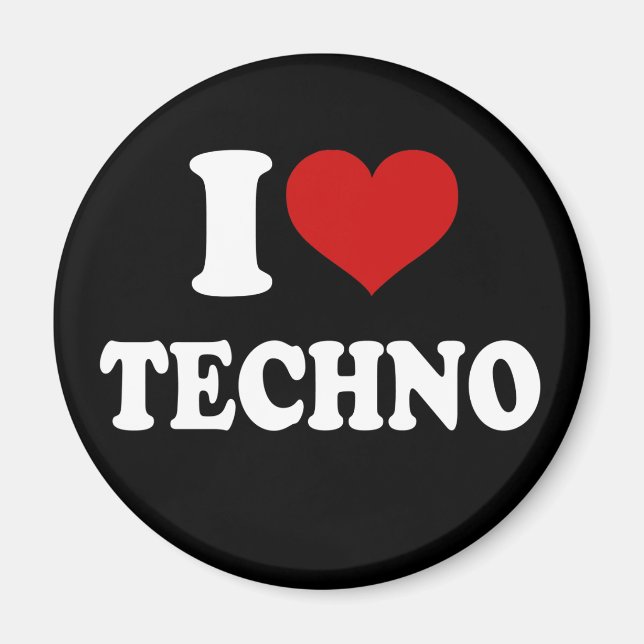I Kärlek Techno Magnet (Framsidan)