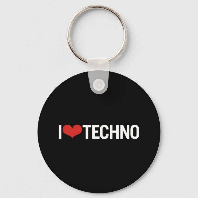 I kärlek Techno Nyckelring (Framsida)
