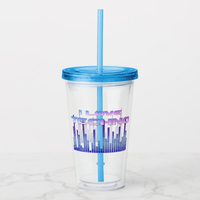 I kärlek Techno Take Away Mugg (Framsida)