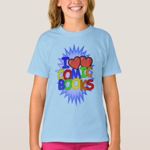 I Kärlek Tecknad Bokar T-Shirt
