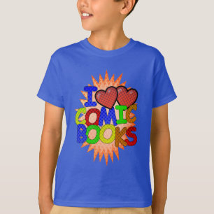 I Kärlek Tecknad Bokar T-Shirt