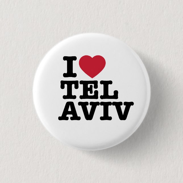 I Kärlek Tel Aviv Button Knapp (Framsida)