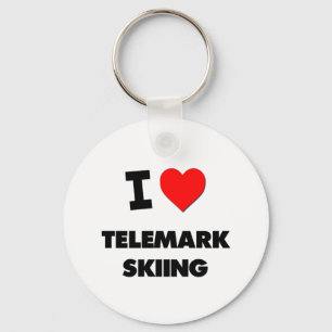 I Kärlek Telemark Skiing Nyckelring