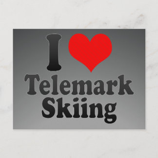 I kärlek Telemark Skiing Vykort