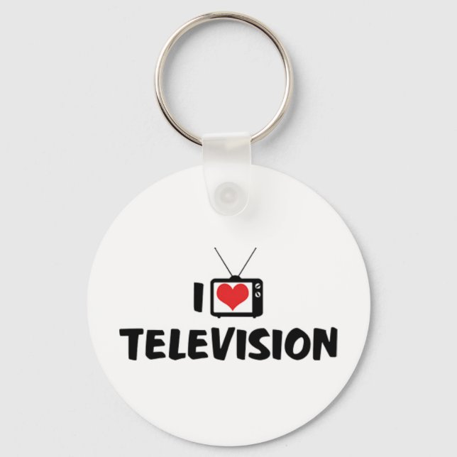 I Kärlek Televison Keychain Nyckelring (Framsida)