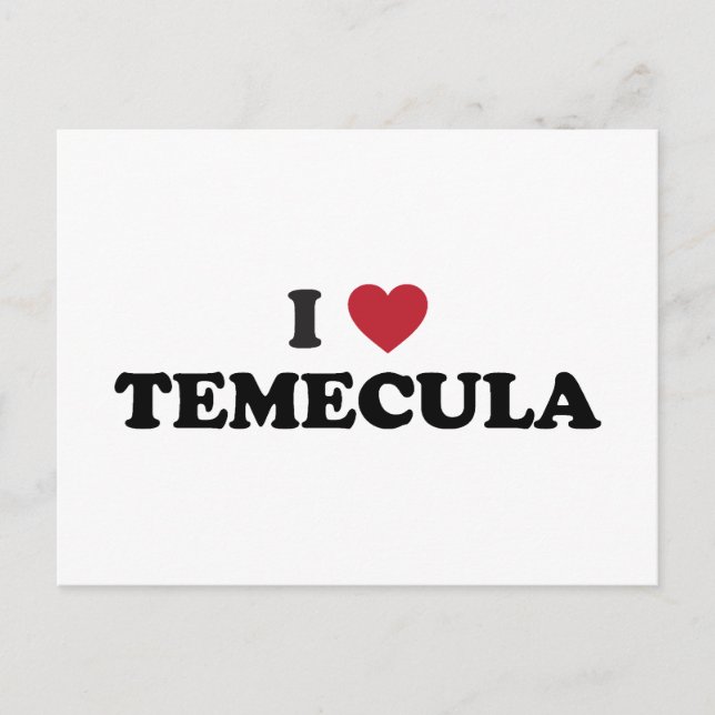 I Kärlek Temecula Kalifornien Vykort (Framsida)
