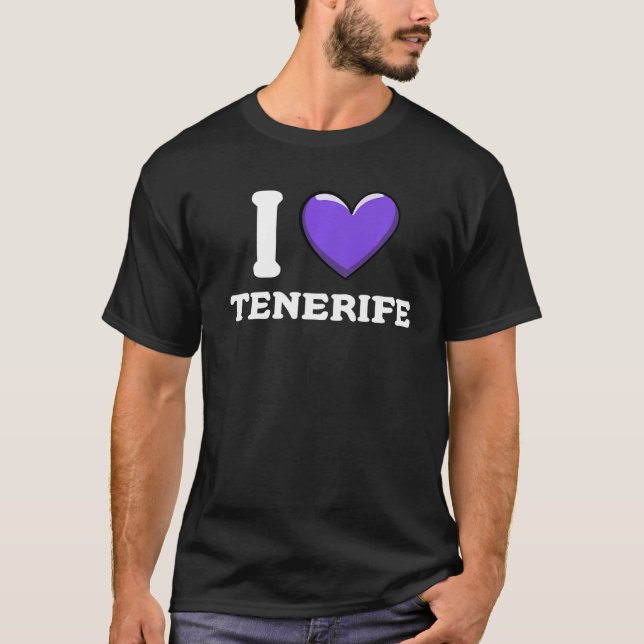 I Kärlek Tenerife Spain Premium T Shirt (Framsida)
