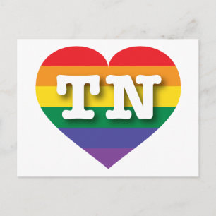 I Kärlek Tennessee Rainbow Heart Vykort