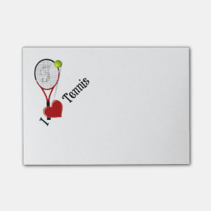 I Kärlek Tennis, boll och racquet Post-it Block