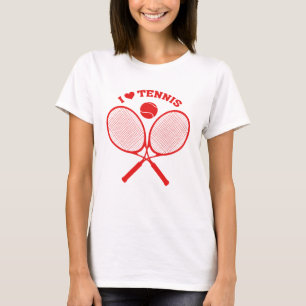 I Kärlek Tennis Crossed Rackets Tennis t-shirt