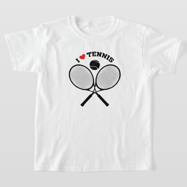 I Kärlek Tennis Crossed Rackets Tennis t-shirt (Laydown)