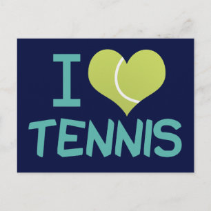 I Kärlek Tennis Cute Vykort