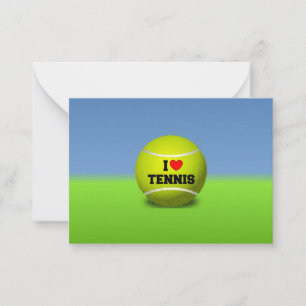 I Kärlek Tennis - färgstark design Anteckningskort