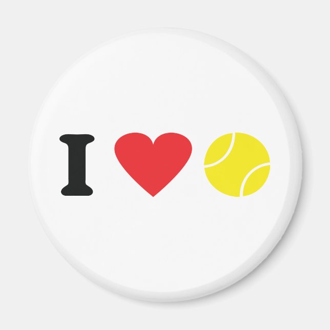 I kärlek tennis ikon magnet (Framsidan)
