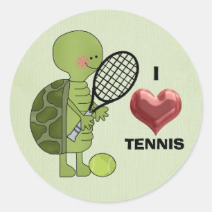 I Kärlek Tennis-klistermärke Runt Klistermärke