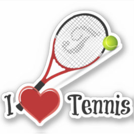 I Kärlek Tennis Klistermärken