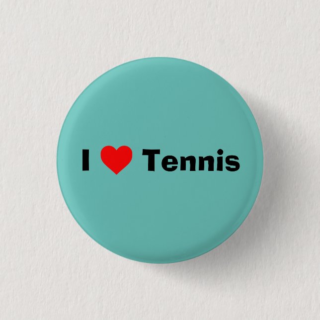 I kärlek Tennis Mint Grönt Knapp (Framsida)
