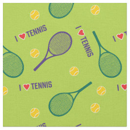 I kärlek tennis på färsk grönt tyg