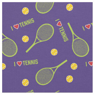 I kärlek tennis på lila tyg
