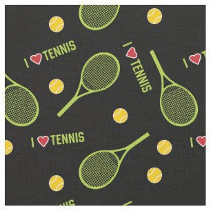 I kärlek tennis på svart tyg