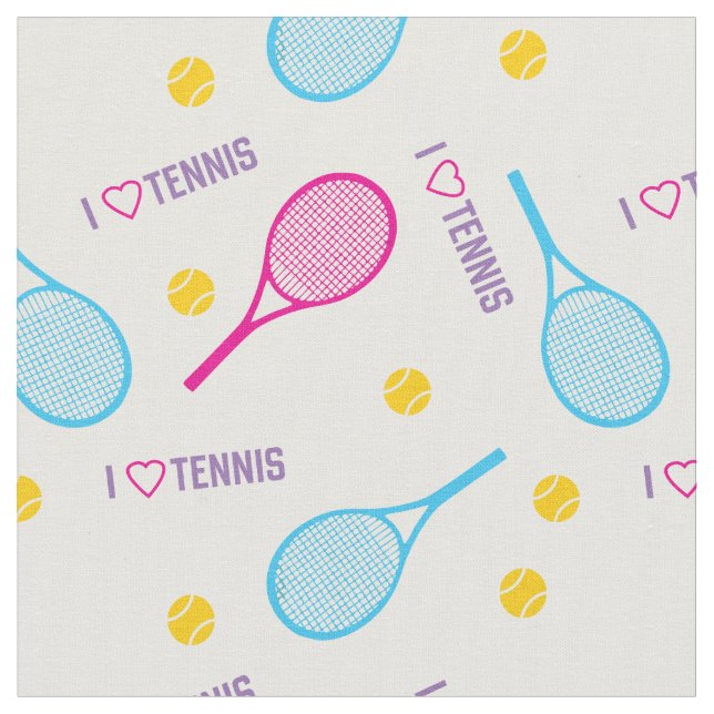 I kärlek tennis på vit 1 tyg (Närbild)