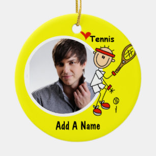 I Kärlek Tennis Photo Keepsak Ornament