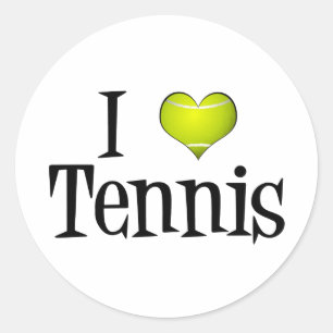 I Kärlek Tennis Runt Klistermärke
