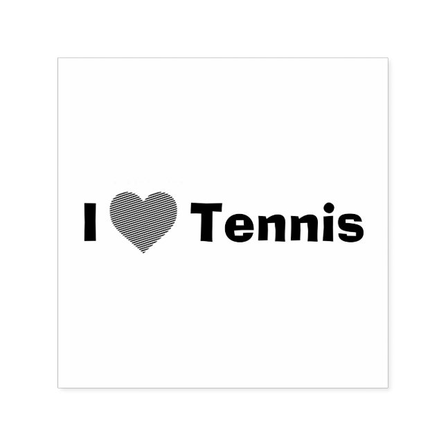 I kärlek Tennis Självfärgande Stämpel (Design)