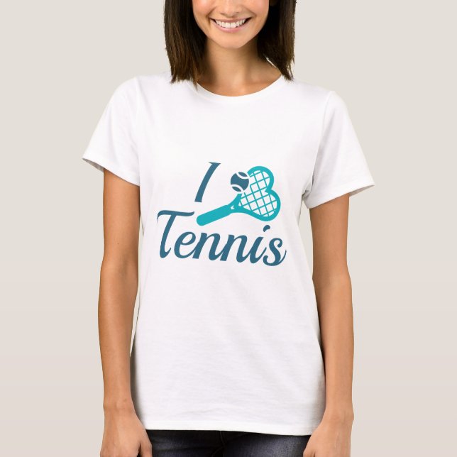 I Kärlek Tennis T Shirt (Framsida)