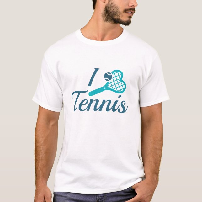 I Kärlek Tennis T Shirt (Framsida)