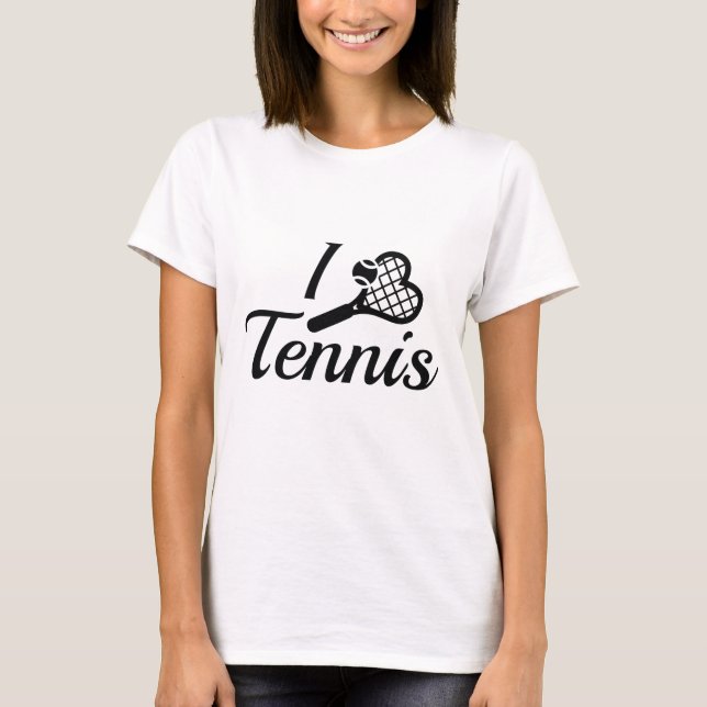 I Kärlek Tennis T Shirt (Framsida)