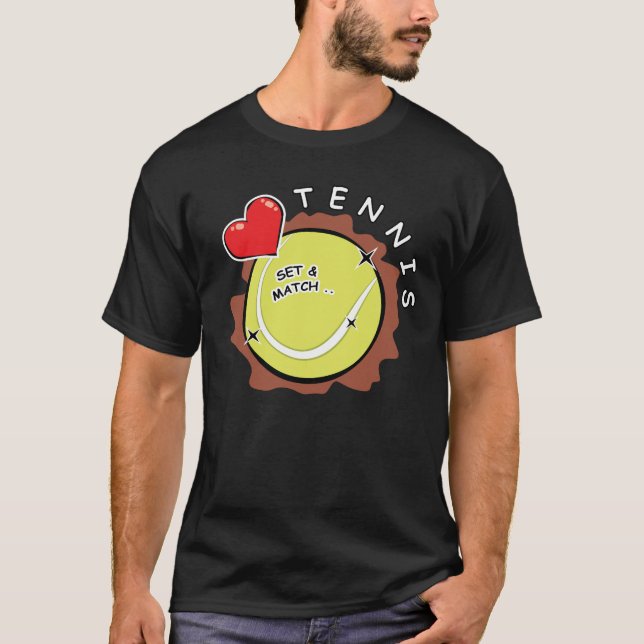 I Kärlek Tennis T Shirt (Framsida)