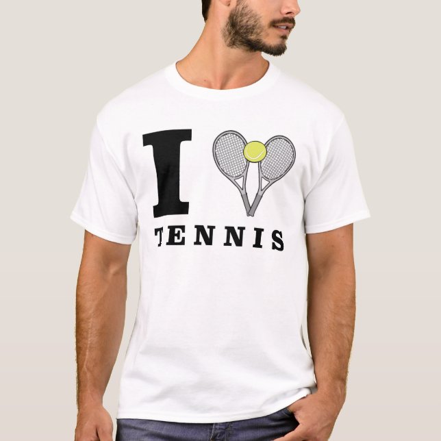 I Kärlek Tennis T Shirt (Framsida)